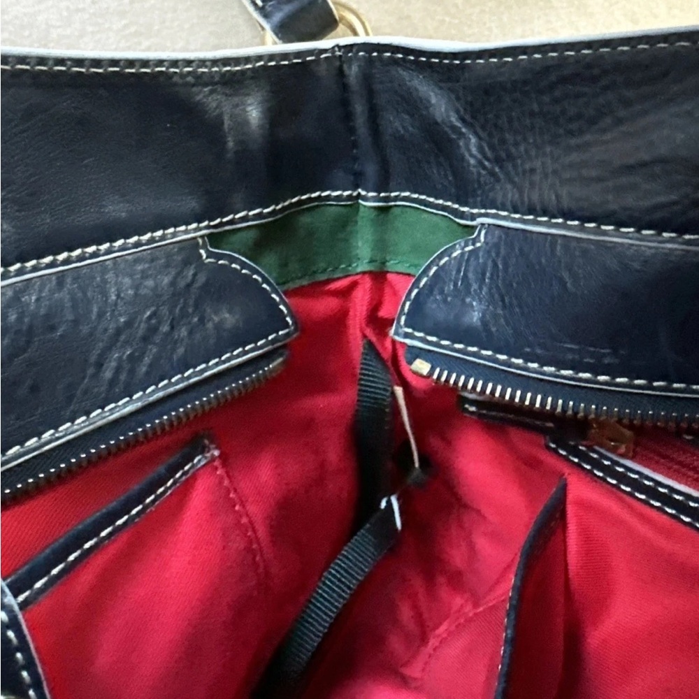 Dooney & Bourke dark Navy  Leather Tote with Tassel Accents - Picture 8 of 15